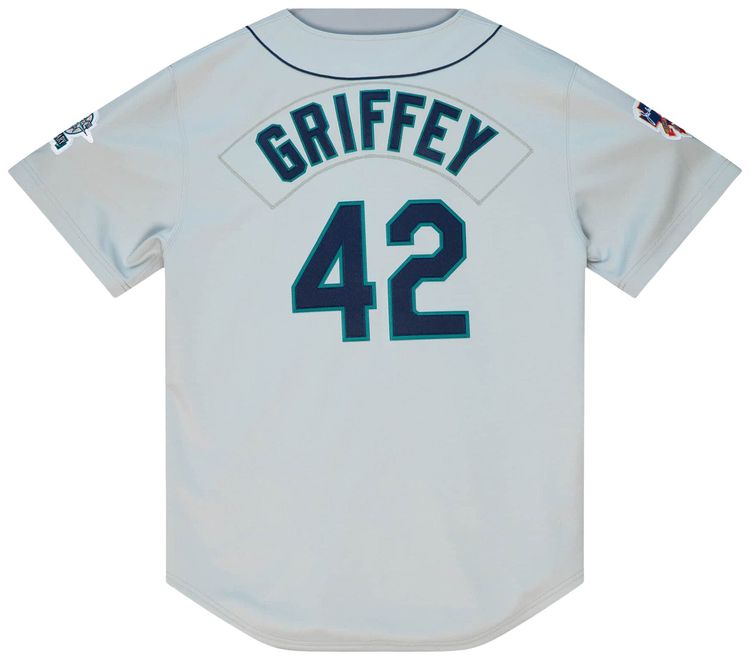 Mitchell  Ness MLB Authentic Seattle Mariners 1997 Ken Griffey Jr Home Jersey Grey