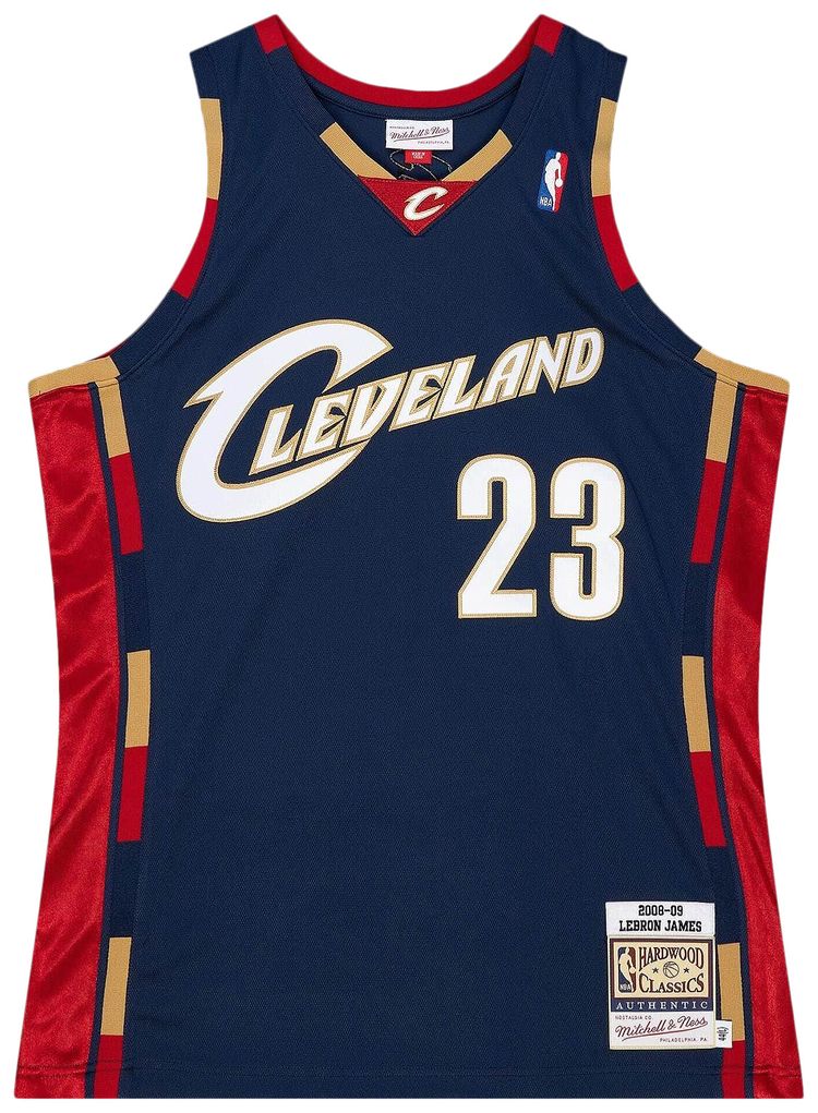 Mitchell  Ness NBA Authentic Cleveland Cavaliers 2008 Lebron James Jersey Navy