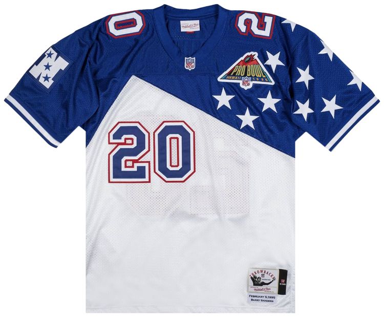 Mitchell  Ness NFL Authentic NFC 1994 Barry Sanders Jersey WhiteRoyal