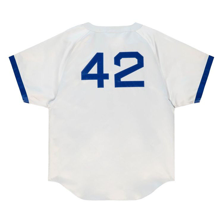 Mitchell  Ness MLB Authentic Brooklyn Dodgers 1949 Jackie Robinson Jersey Pearl Grey