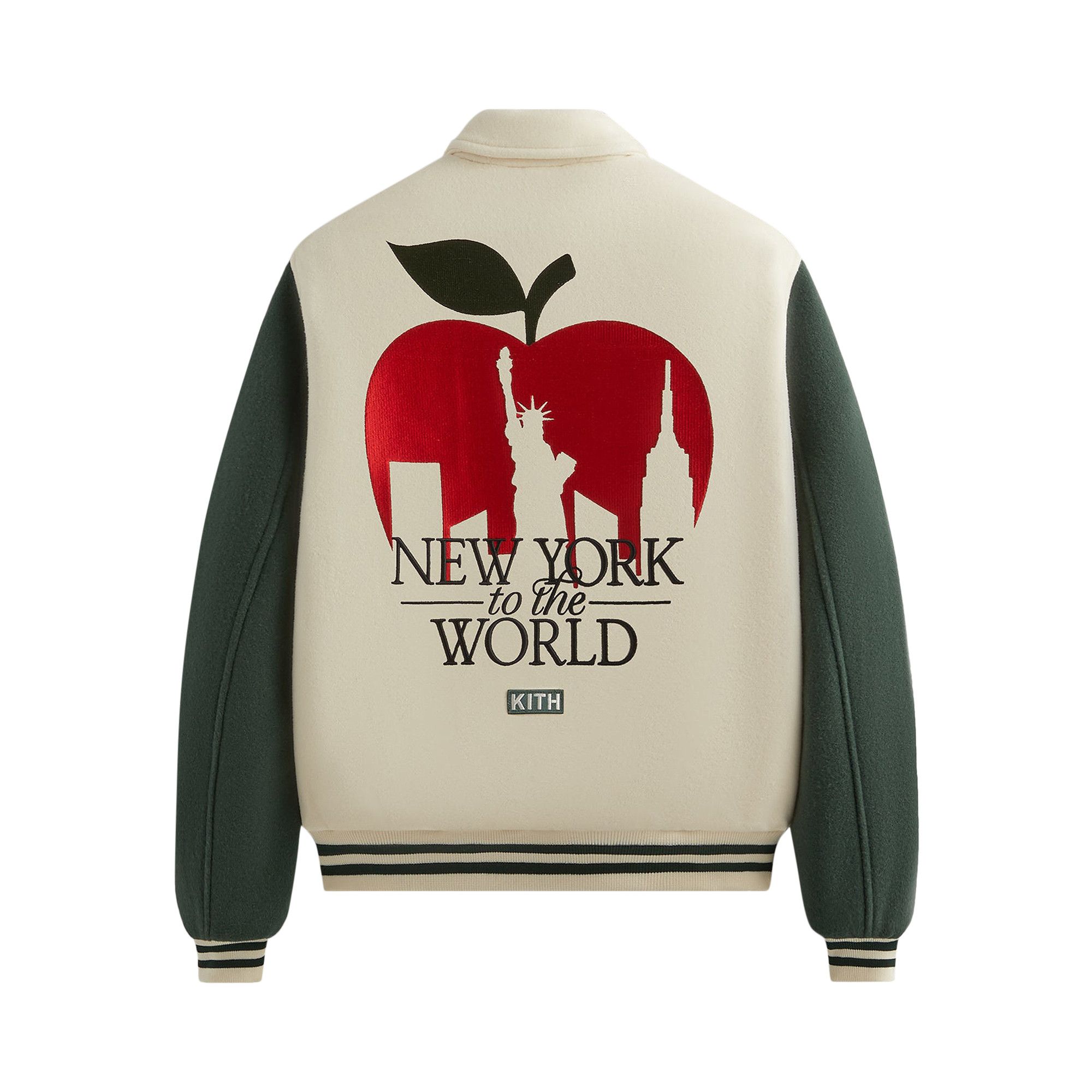 Buy Kith NY to the World Wool Varsity Jacket 'Sandrift