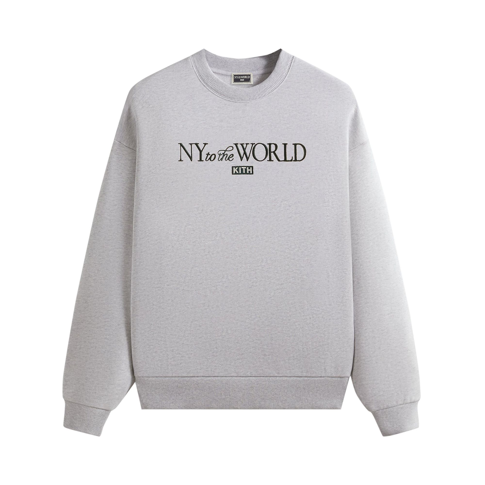 Buy Kith NY to the World Signature Nelson Crewneck 'Light Heather