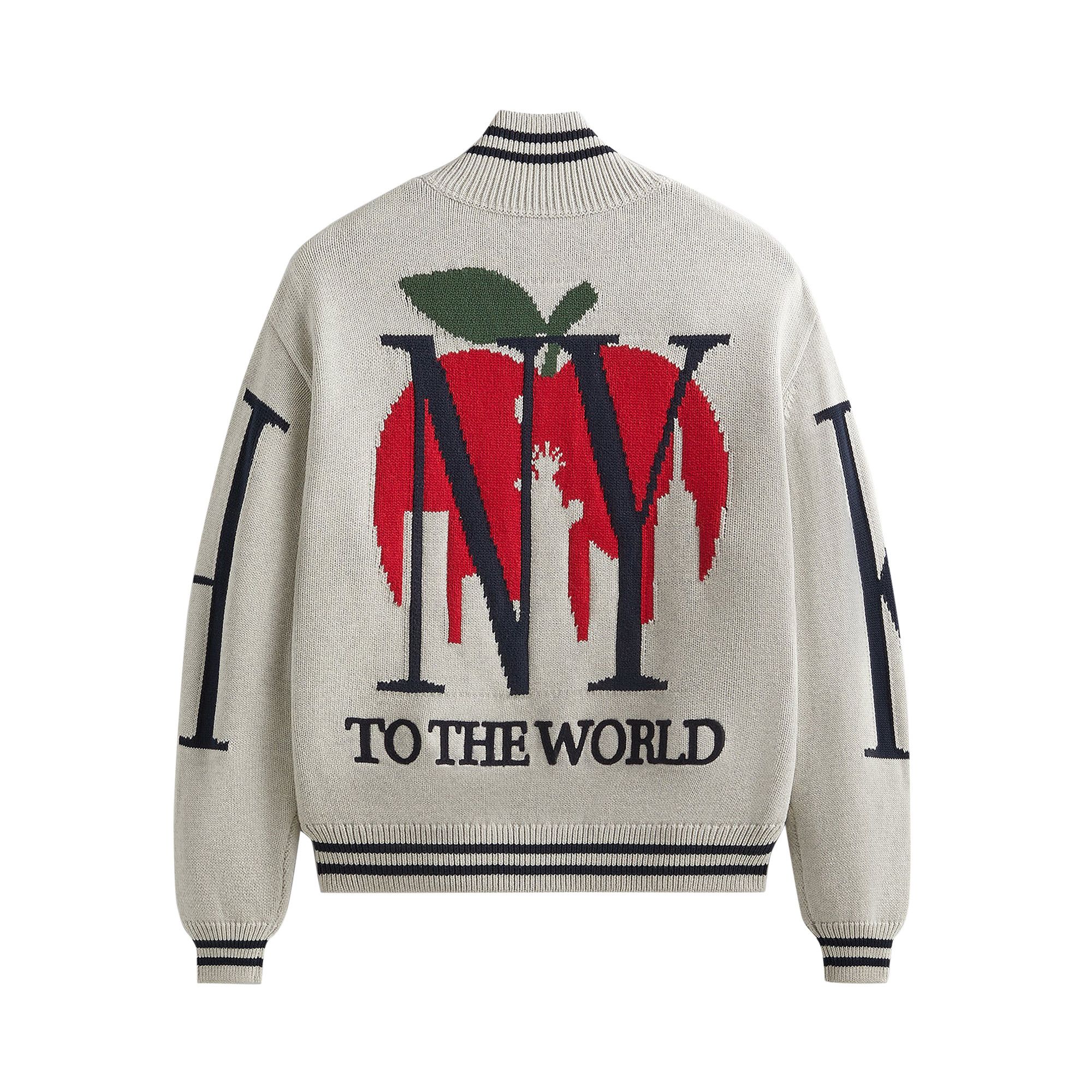Buy Kith Big Letter New York Wyona Full Zip Sweater 'Light Heather