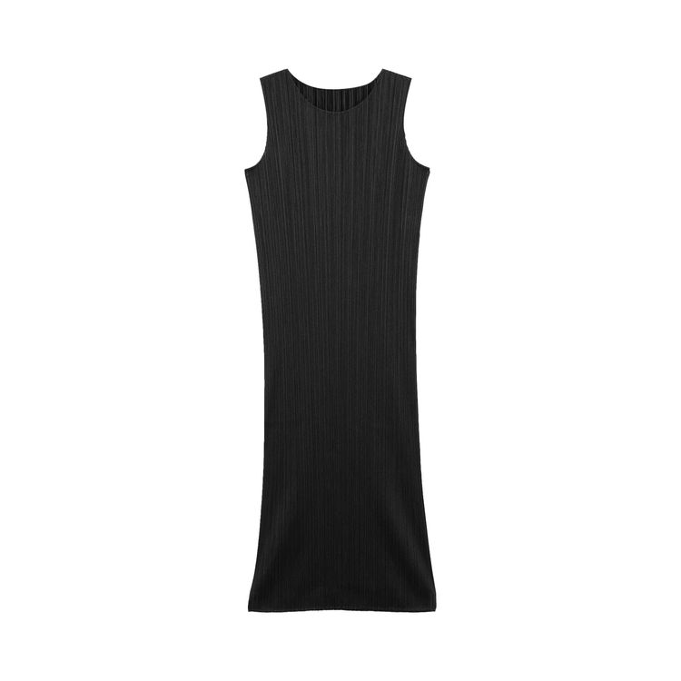 Pleats Please Issey Miyake Basics Sleeveless Dress Black