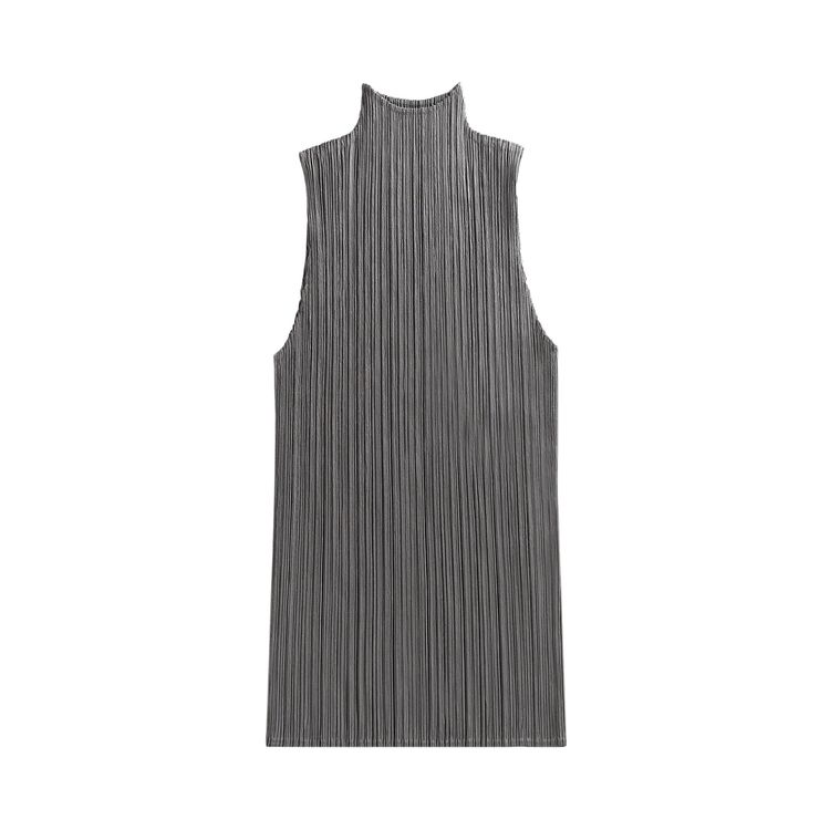 Pleats Please Issey Miyake Basics Sleeveless Top Grey