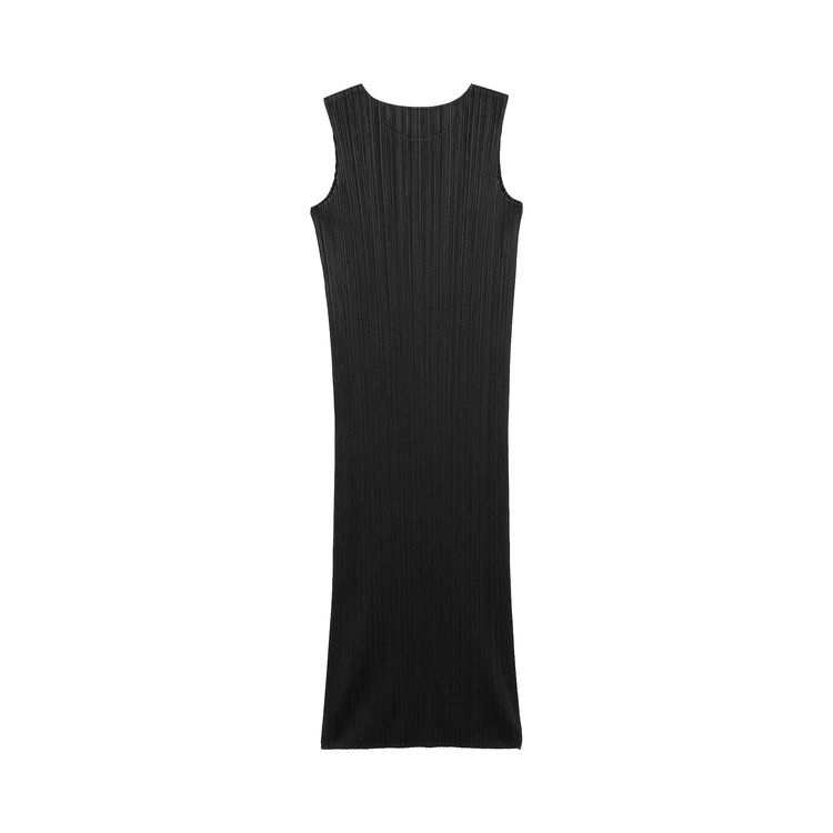 Pleats Please Issey Miyake Basics Sleeveless Dress Black