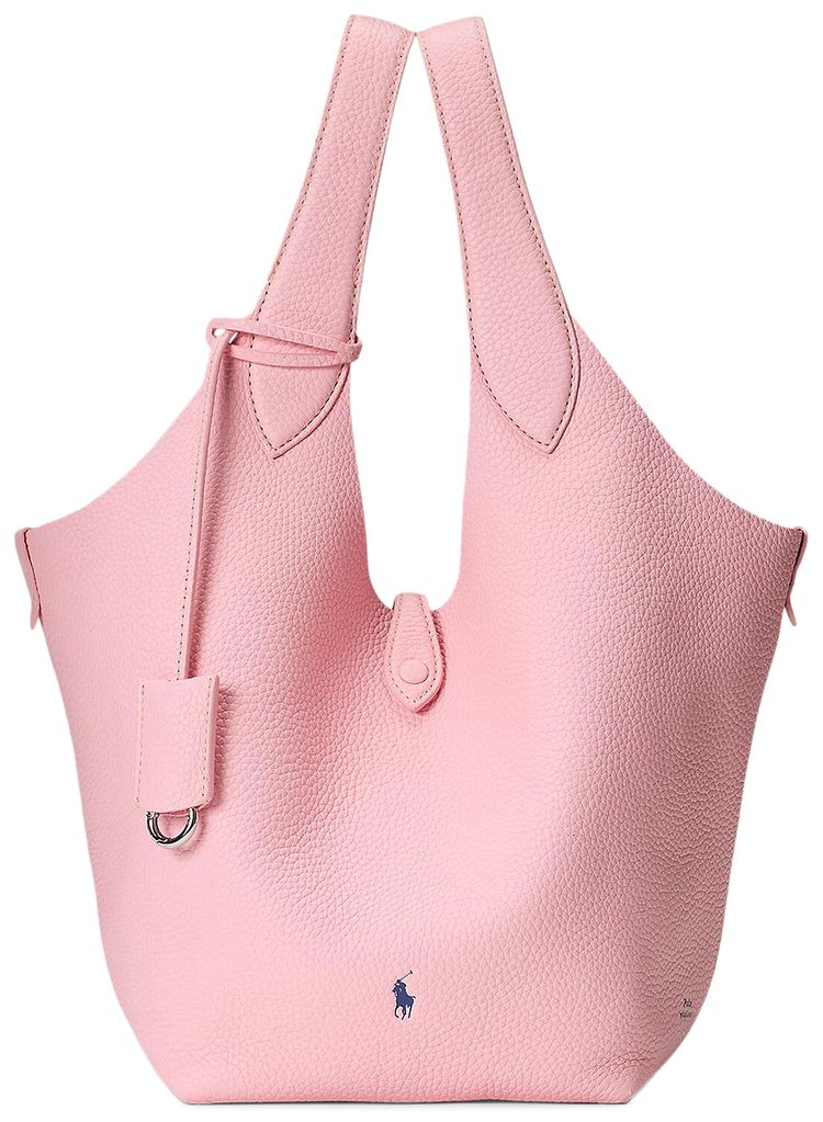 Polo Ralph Lauren Shiny Drum Pebble Medium Bag Cotton Candy