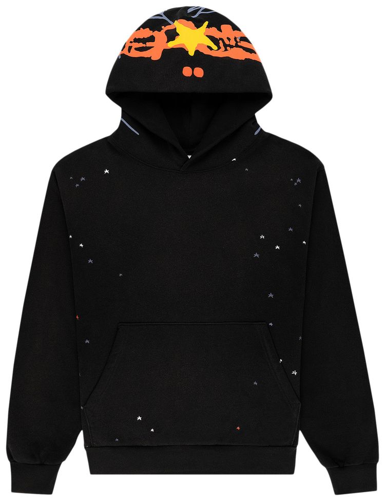 Sp5der Heavy Web Hoodie Black