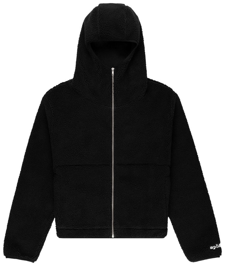 Sp5der Teddy Fleece Zip Up Black