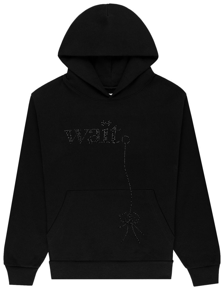 Sp5der Wait Stone Hoodie Black