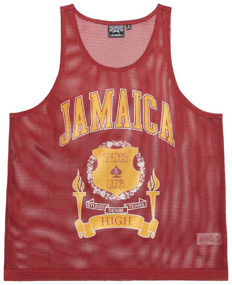 Stussy x Denim Tears Mesh Tank Cardinal