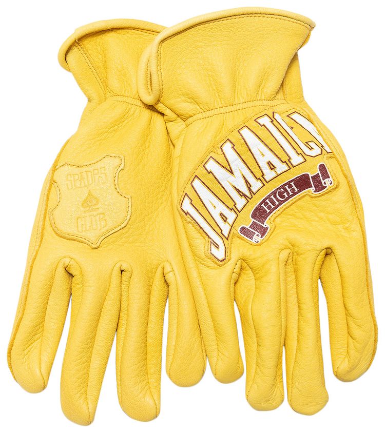 Stussy x Denim Tears Leather Gloves Yellow