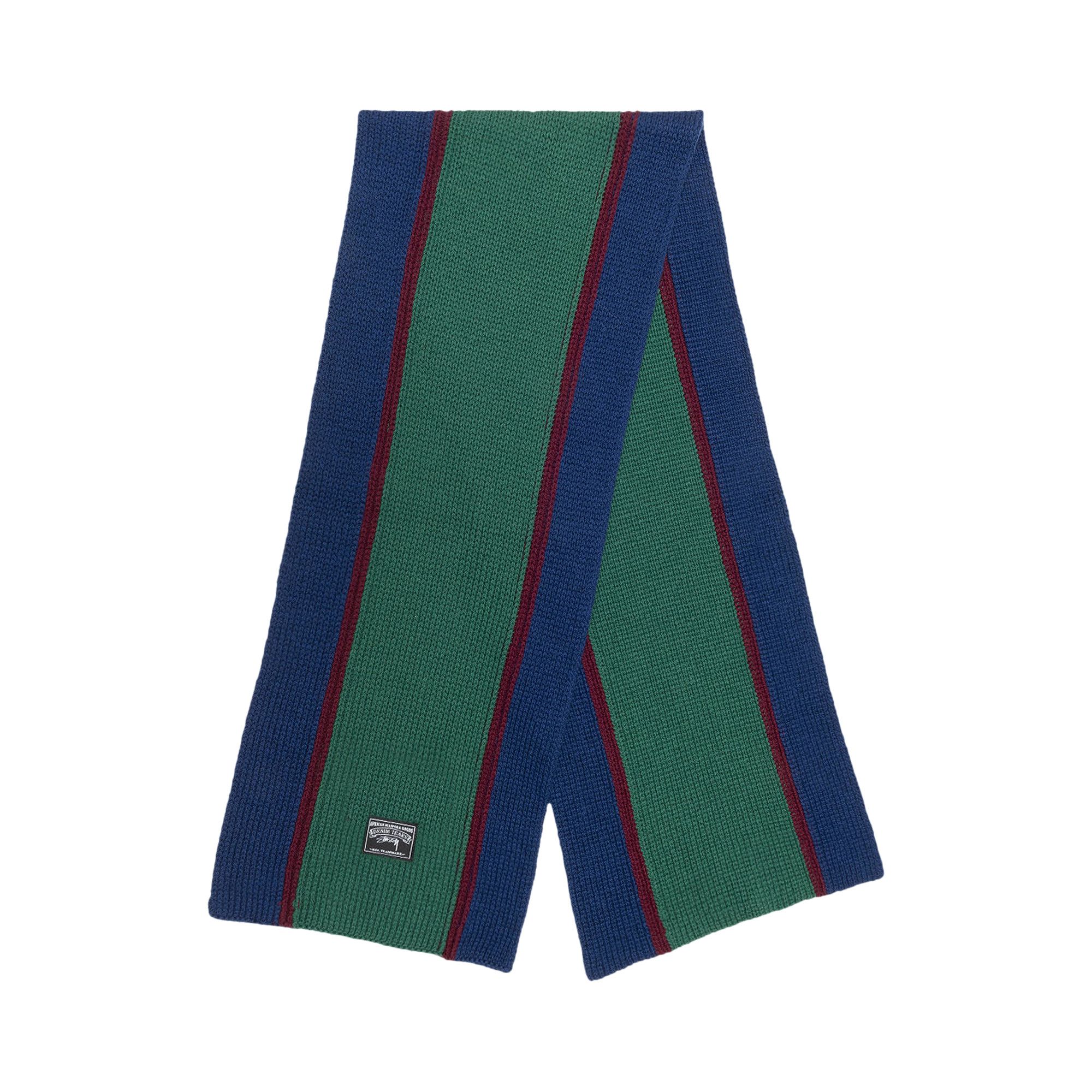 STUSSY & DENIM TEARS マフラー Buy Stussy x Denim Tears Knitted Stripe Scarf 'Green' - 338414