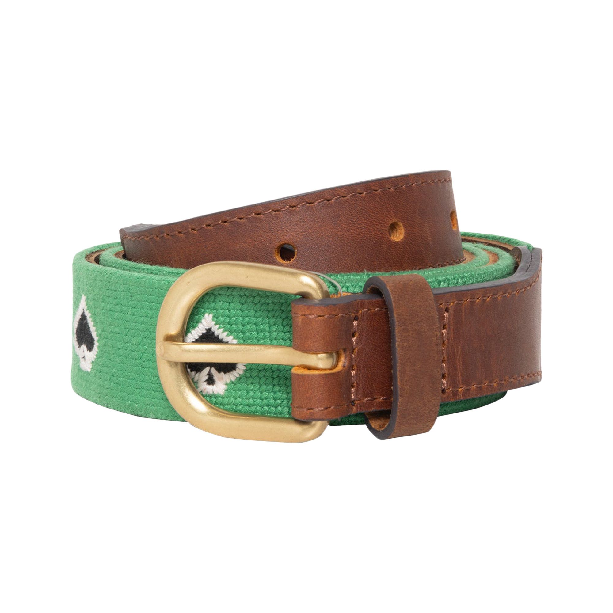 Buy Stussy x Denim Tears Needle Point Belt 'Brown' - 335003 BROW