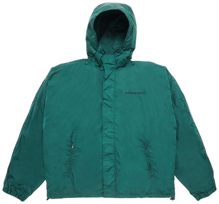 YProject Snap Insert Windbreaker GreenNavy