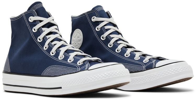Converse Chuck 70 High Multi Stitch Cotton   Navy
