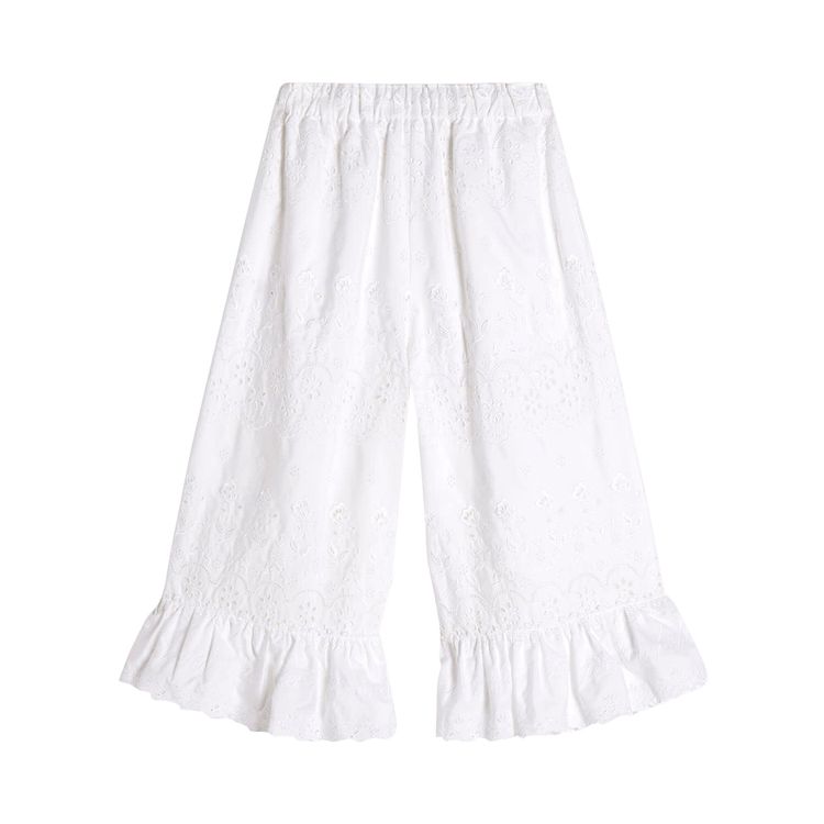 Simone Rocha Trim Drawstring Long Bloomer Trousers White