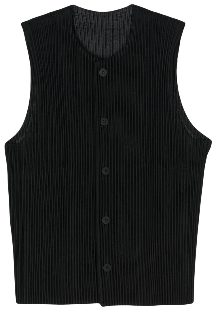 Homme Plisse Issey Miyake Tailored Pleats Vest Black