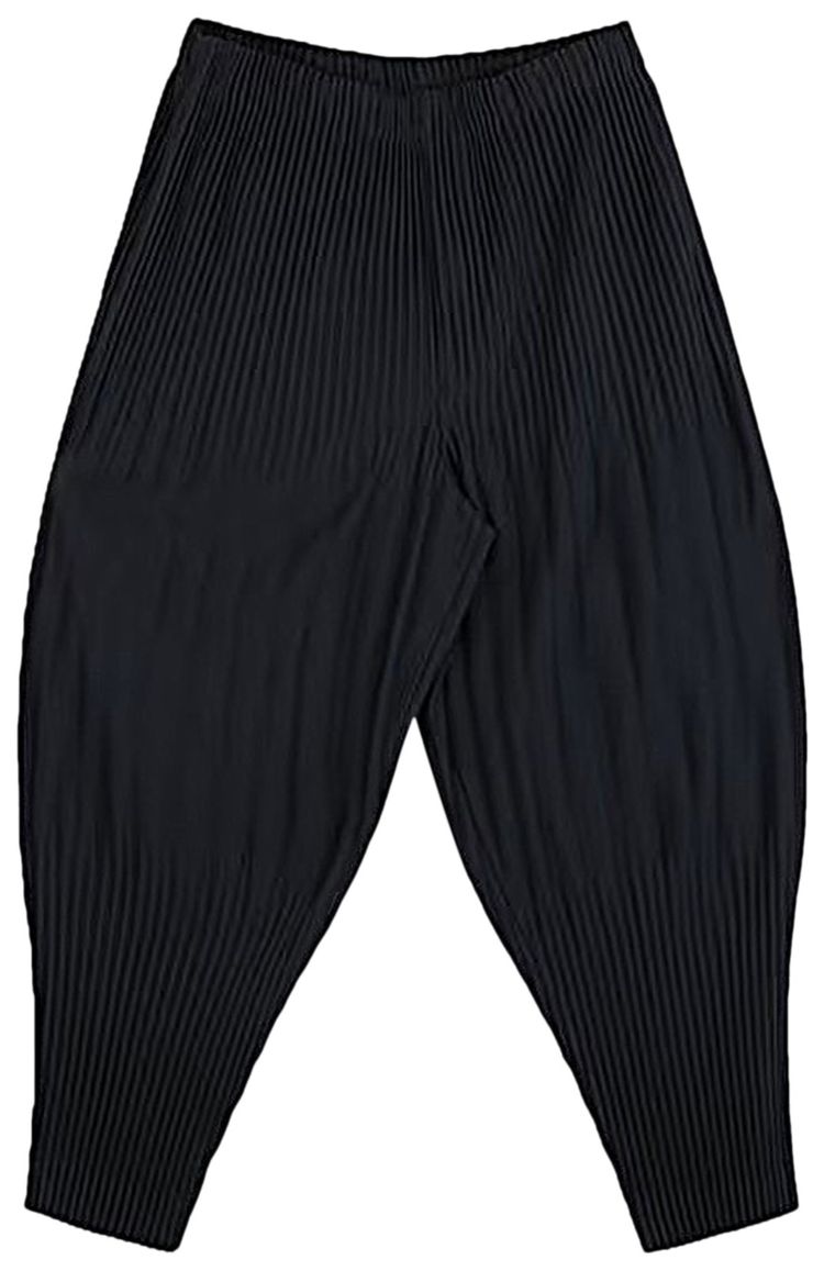 Homme Plisse Issey Miyake Relaxed Pleat Basics Pants Navy