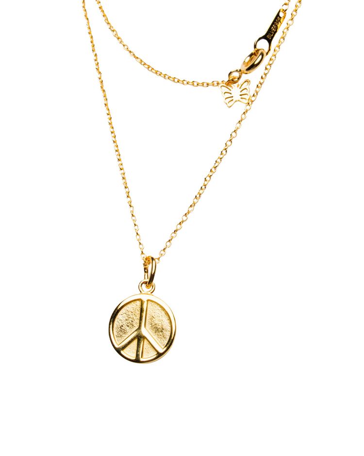 Needles Peace Pendant Gold