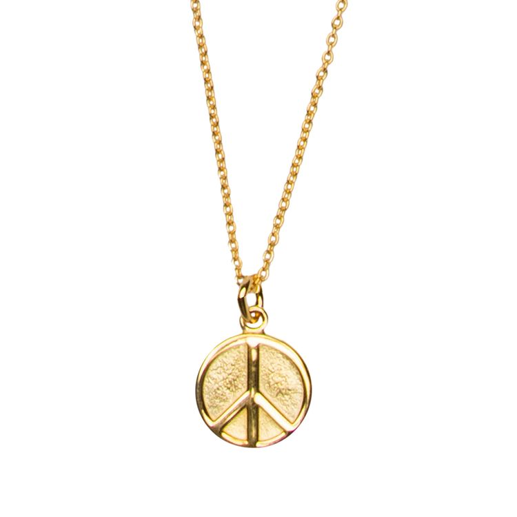 Needles Peace Pendant Gold