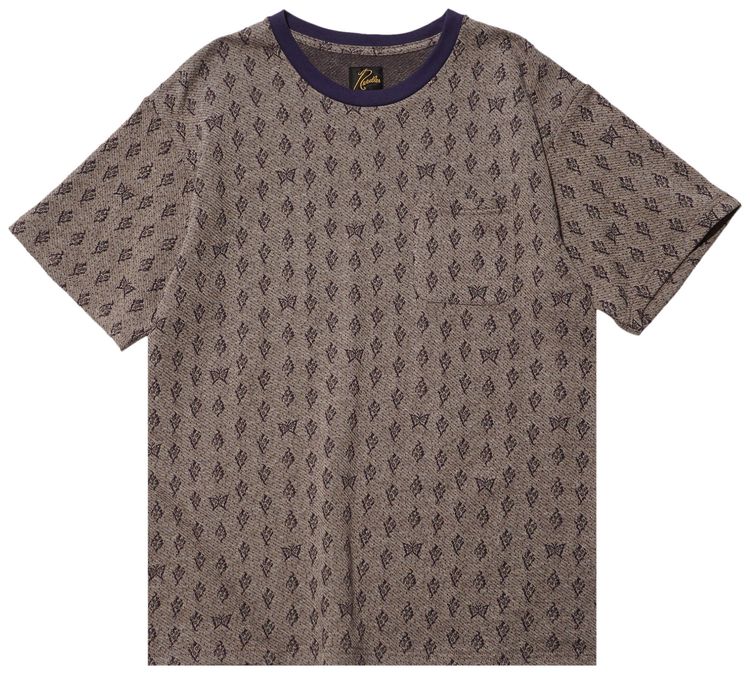 Needles Short Sleeve Crewneck Tee Grey Purple