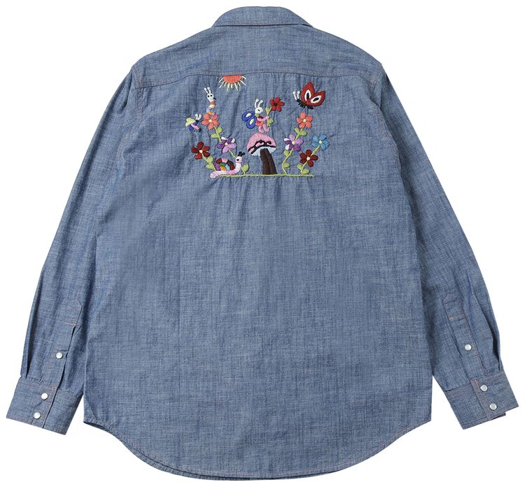 Needles Western Shirt India Blue