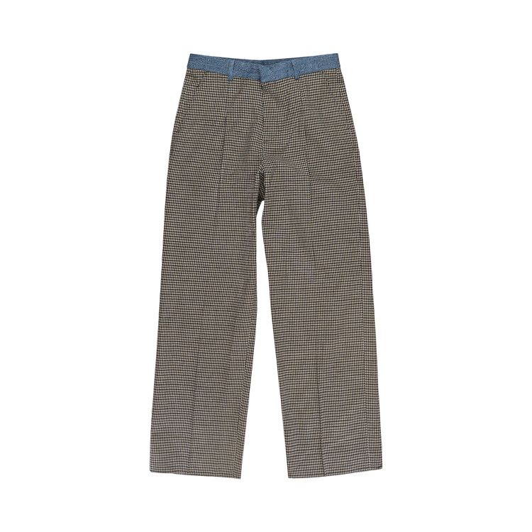 Our Legacy Check Print Borrowed Chino Trousers Brown