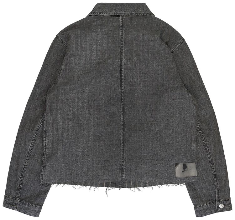 Our Legacy Cut Striped Rebirth Jacket Grey