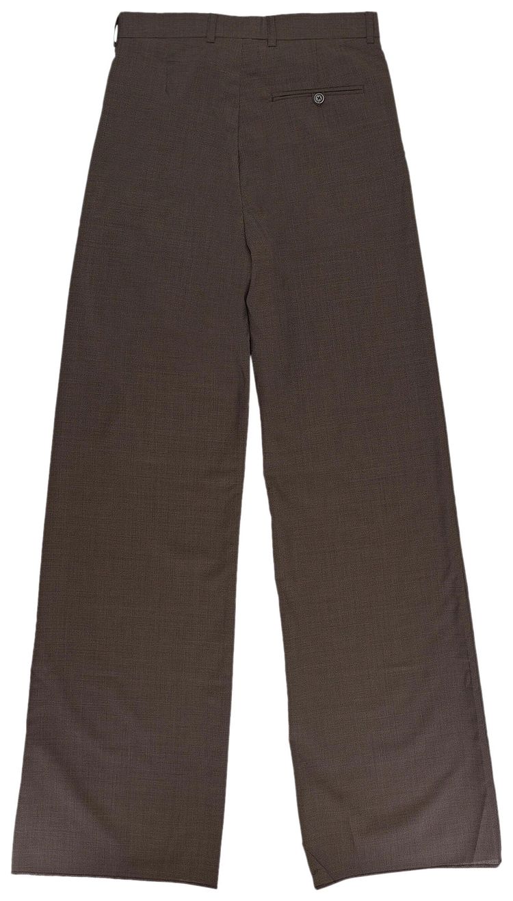 Martine Rose Tailored Extended Wide Leg Trouser Brown Houndstooth