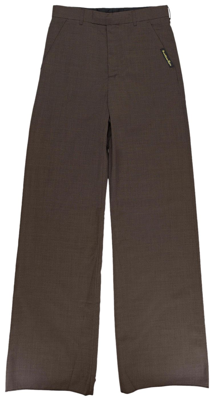 Martine Rose Tailored Extended Wide Leg Trouser Brown Houndstooth