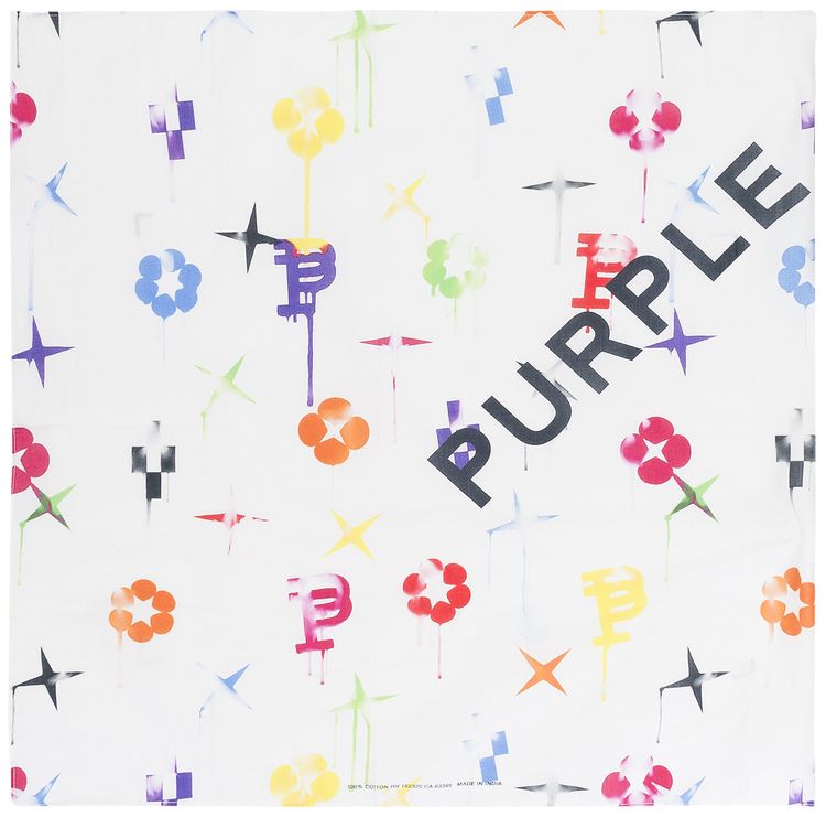 PURPLE BRAND Printed Bandana White