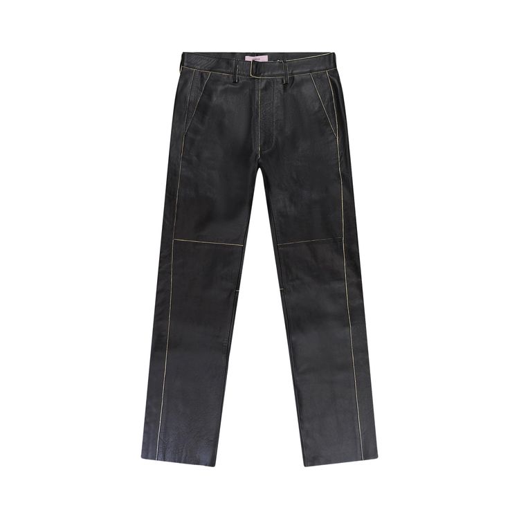 Martine Rose Leather Relaxed Fit Leather Trouser Black