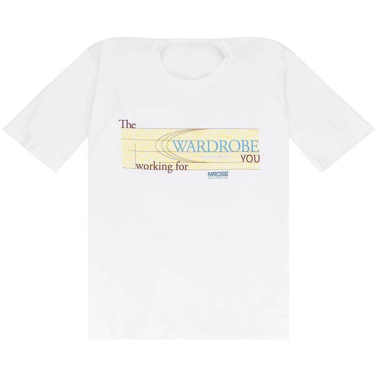 Martine Rose Logo Pulled Neck Tee White