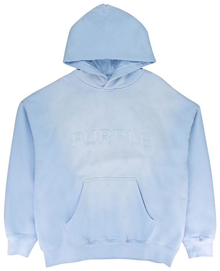 PURPLE BRAND HWT Fleece Pullover Hoodie Blue