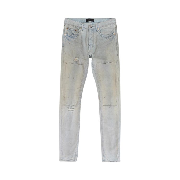 PURPLE BRAND Light Bleached With Front Insert Skinny Jeans Indigo