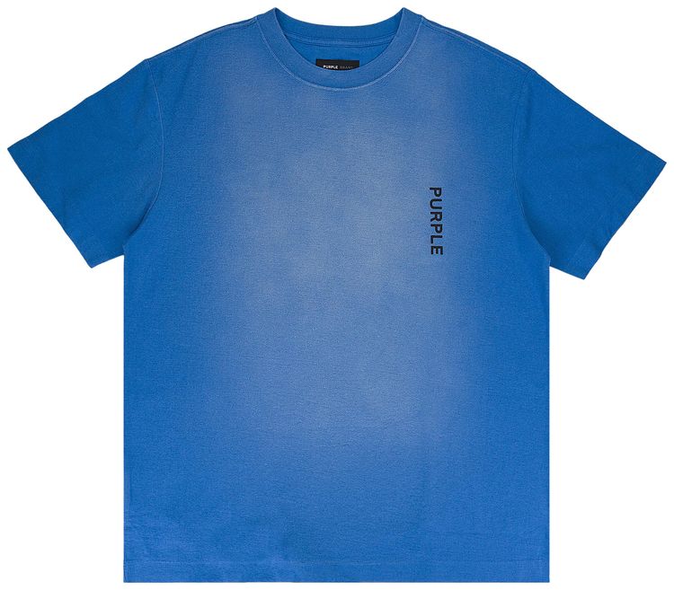 PURPLE BRAND Textured Jersey Short Sleeve Tee Blue