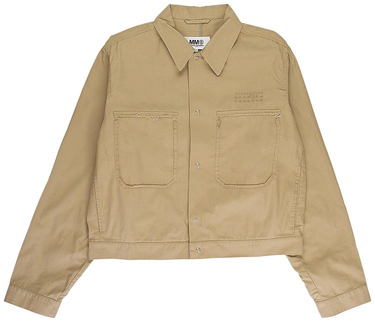 MM6 Maison Margiela Lightweight Cropped Jacket Beige
