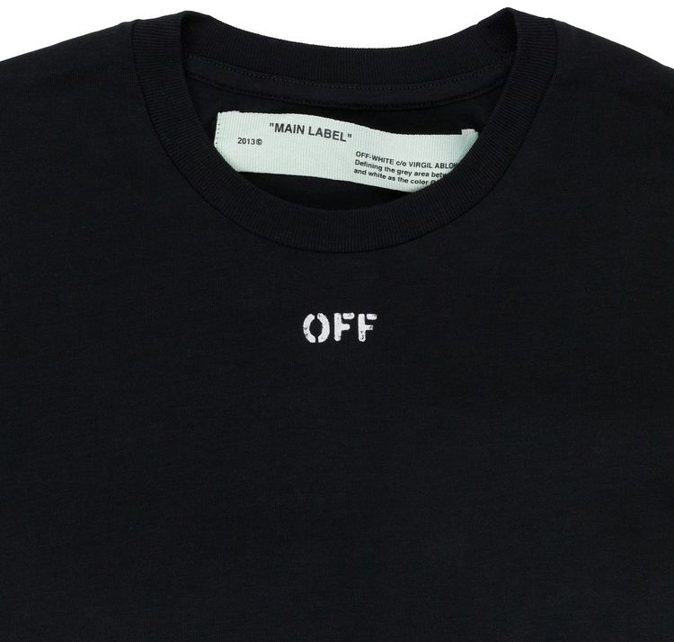 Off White Basic Off Fitted Short Sleeve T Shirt Black White