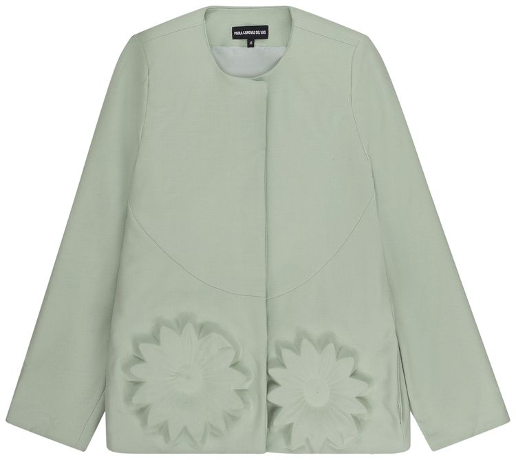 Paula Canovas Del Vas Embosed Floral Jacket Green