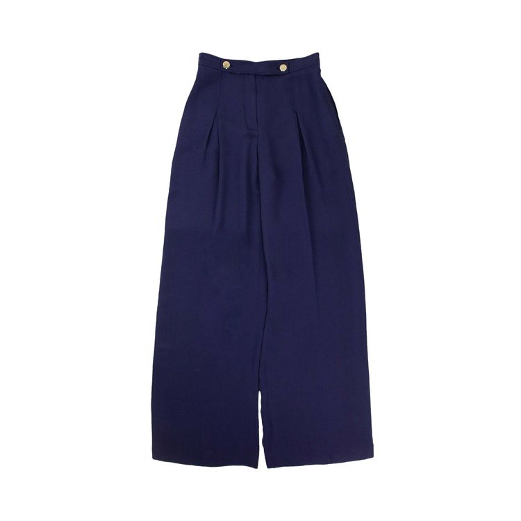 Valentino Mid Rise Flare Pants Cobalt Blue