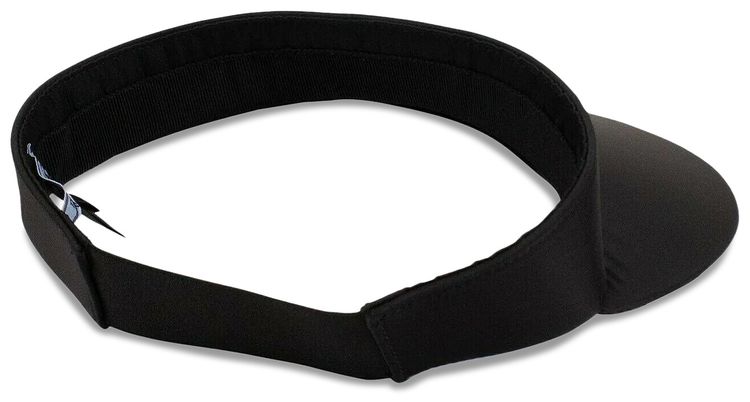 Prada Logo Plaque Visor Hat Black