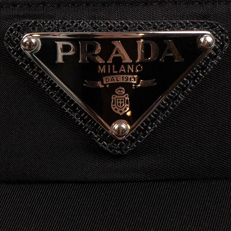Prada Logo Plaque Visor Hat Black