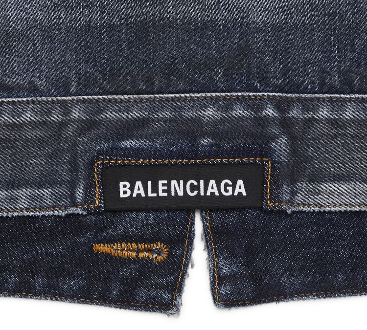 Balenciaga Denim Swing Jacket Blue