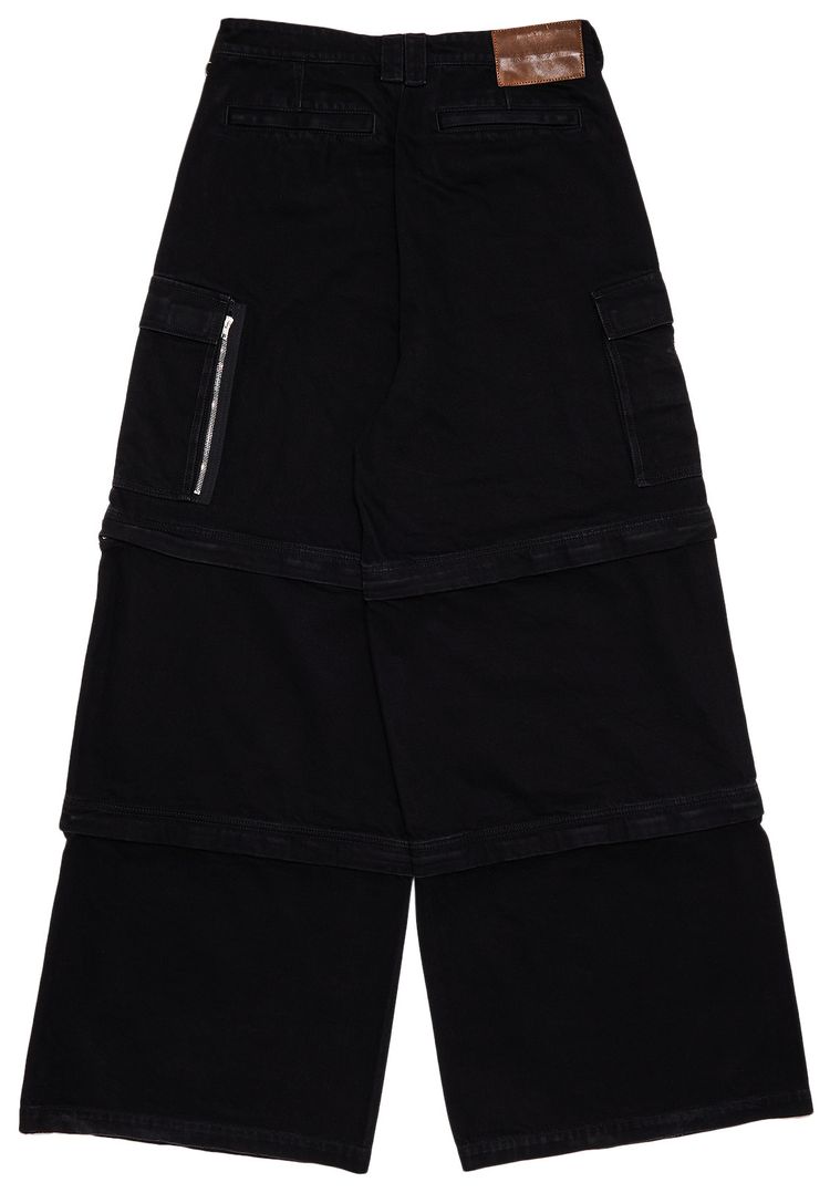 Vetements Transformer Wide Leg Jeans Black