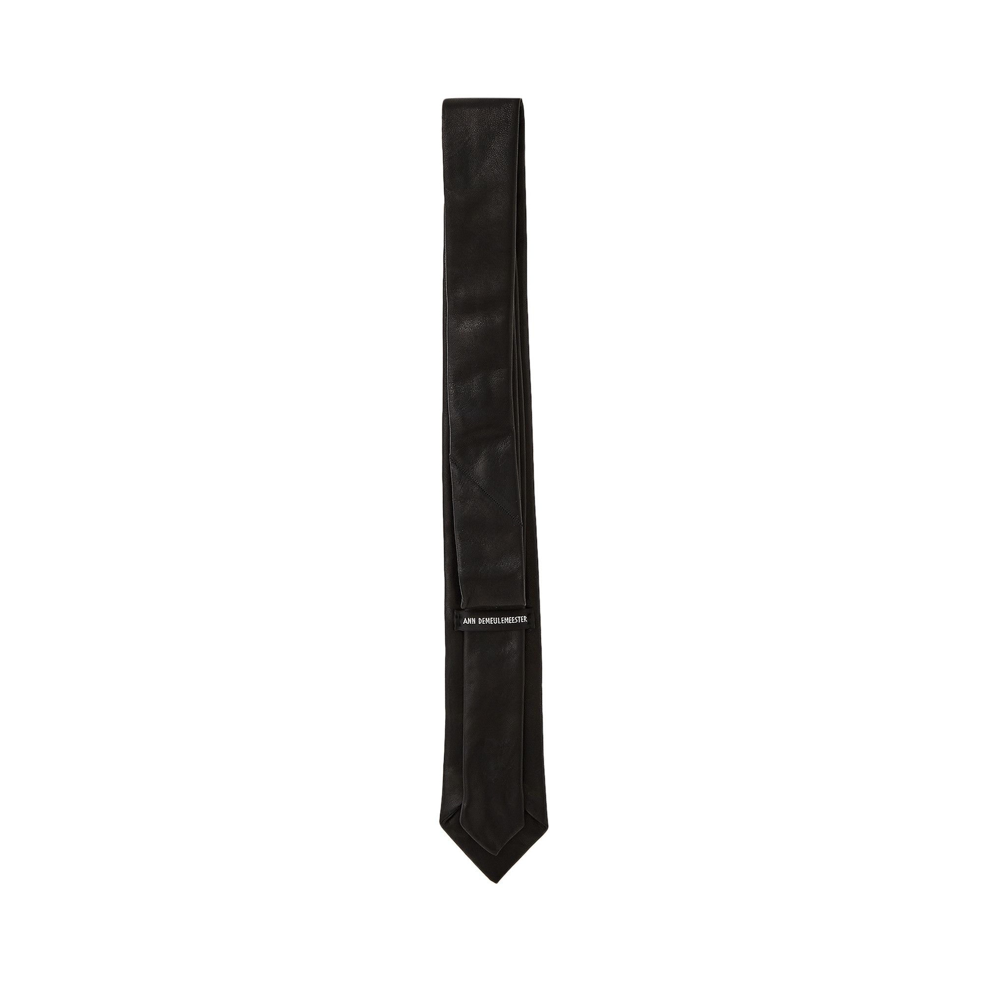 ANN DEMEULEMEESTER silk tie シルクタイ未使用 Buy Ann Demeulemeester Sif Tie 'Black' - 05514 10016ADSTB BLAC | GOAT