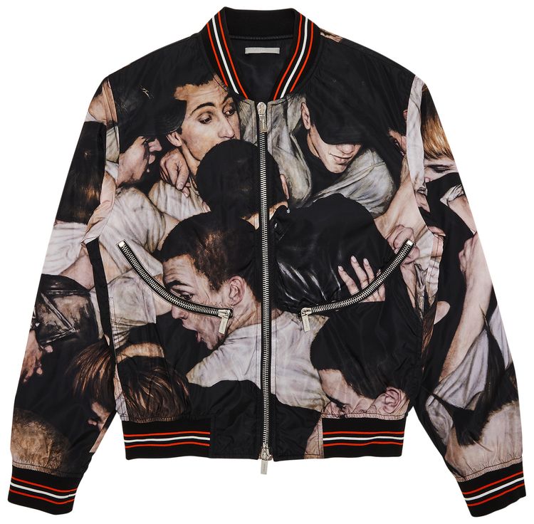 Dior  Kris Van Assche Mosh Pit Bomber Jacket Multicolor