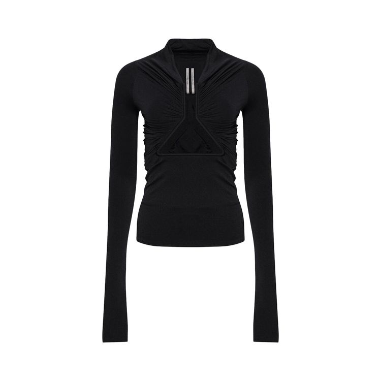 Rick Owens Jersey Long Sleeve Prong Top Black