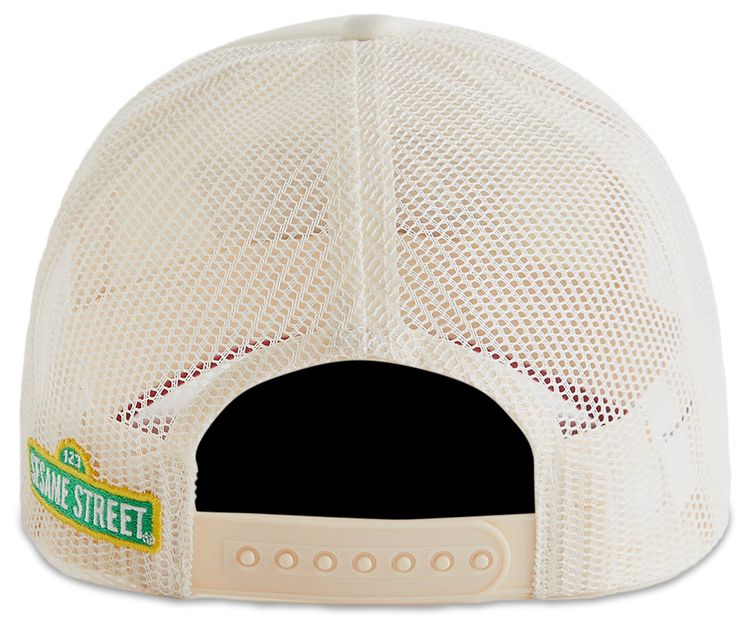 Kith For Sesame Street Fast Elmo Nolan Trucker Cap Sandrift