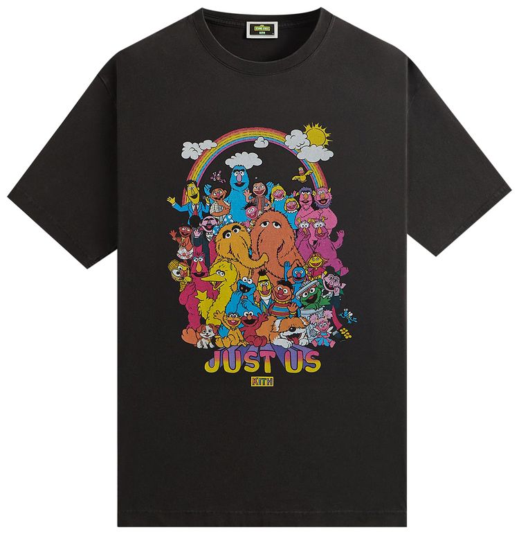 Kith For Sesame Street Characters Vintage Tee Black